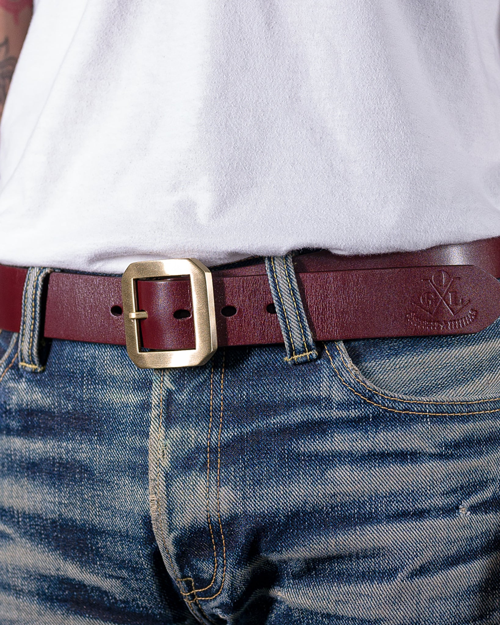 OGL-BELT-FULL-SPGAR-TAN OGL Single Prong Garrison Buckle Leather Belt - Tan - 2