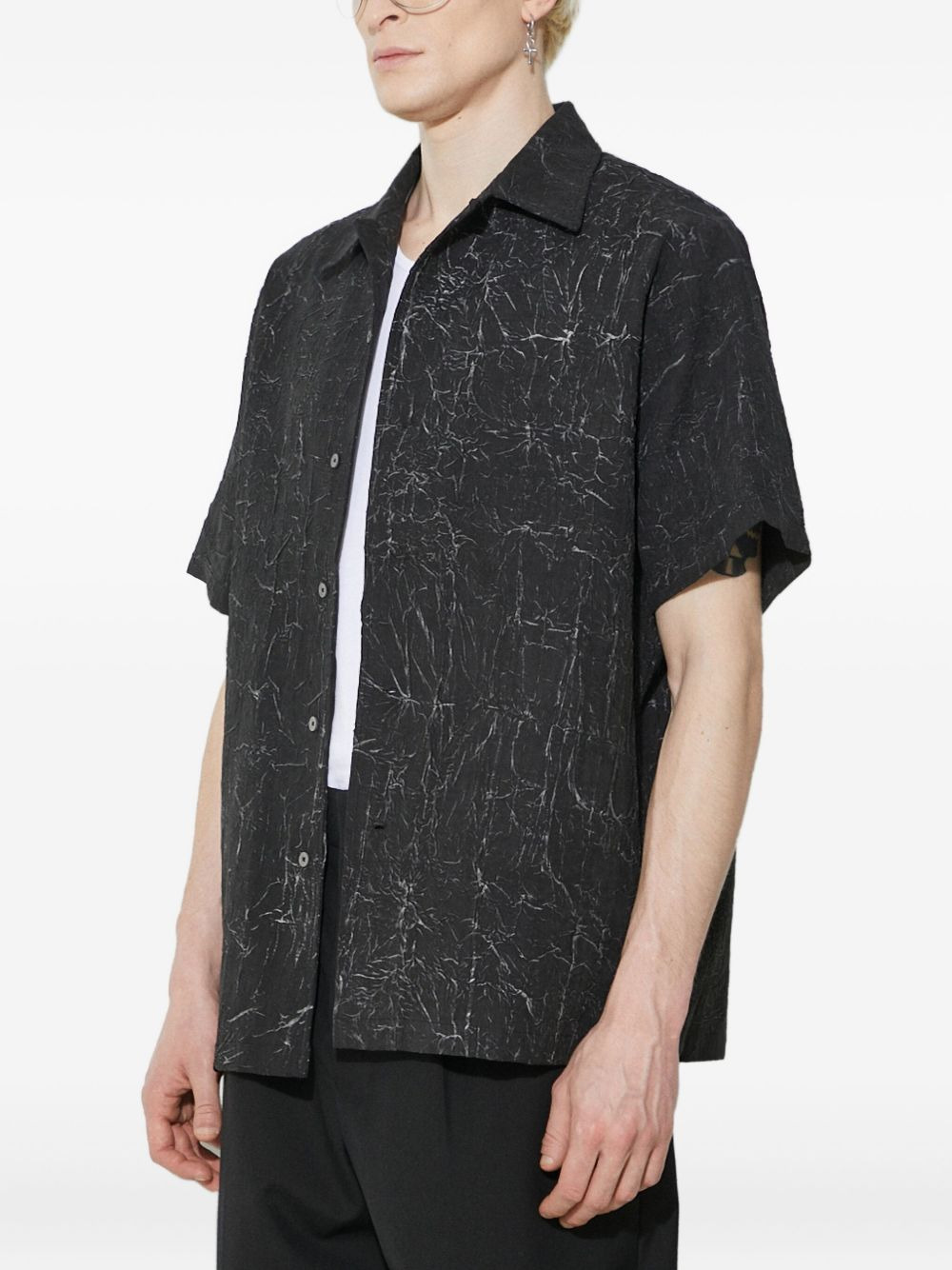 crackle-print short-sleeve shirt - 3