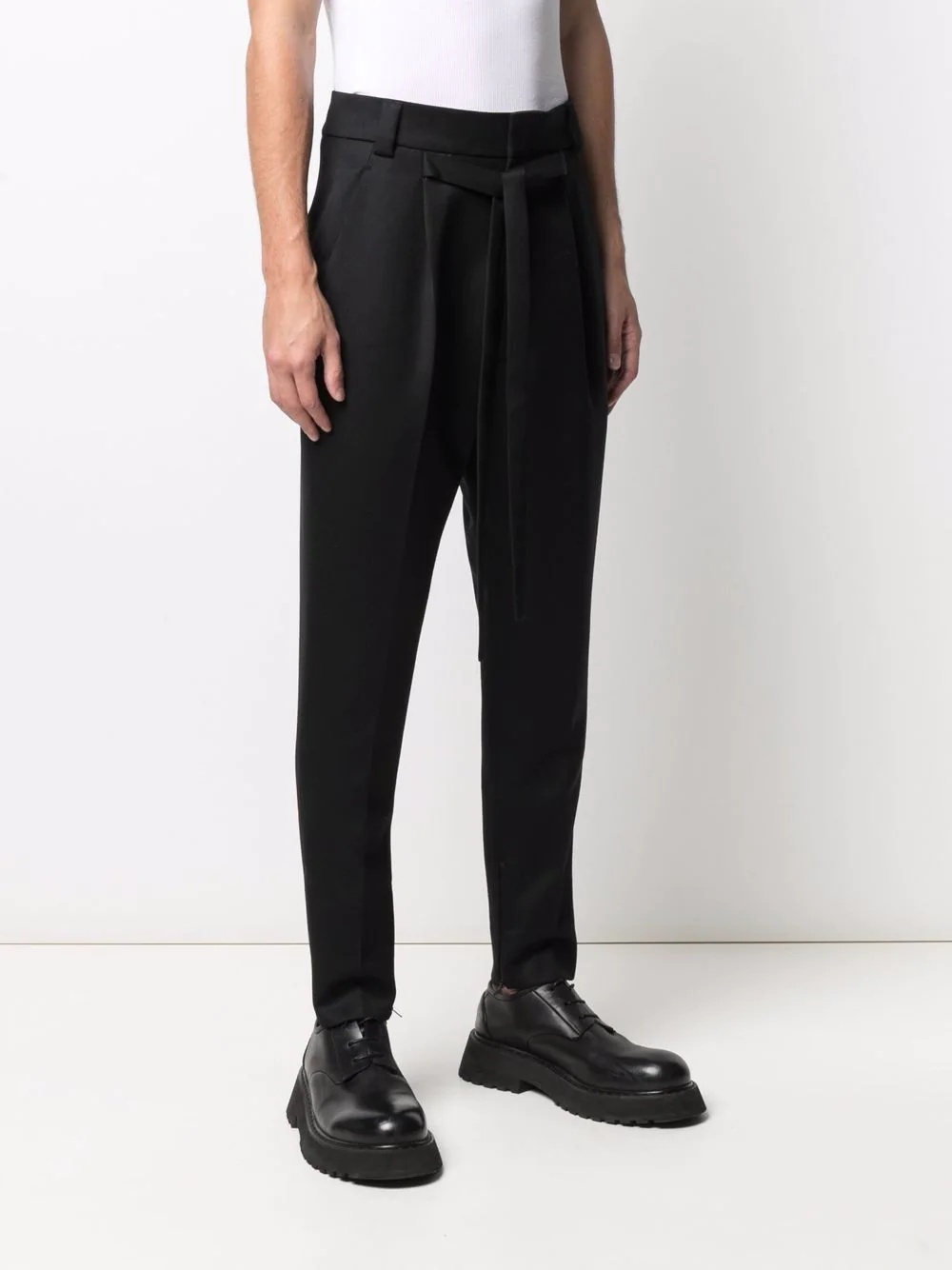 pleat detailed tailored trousers - 3