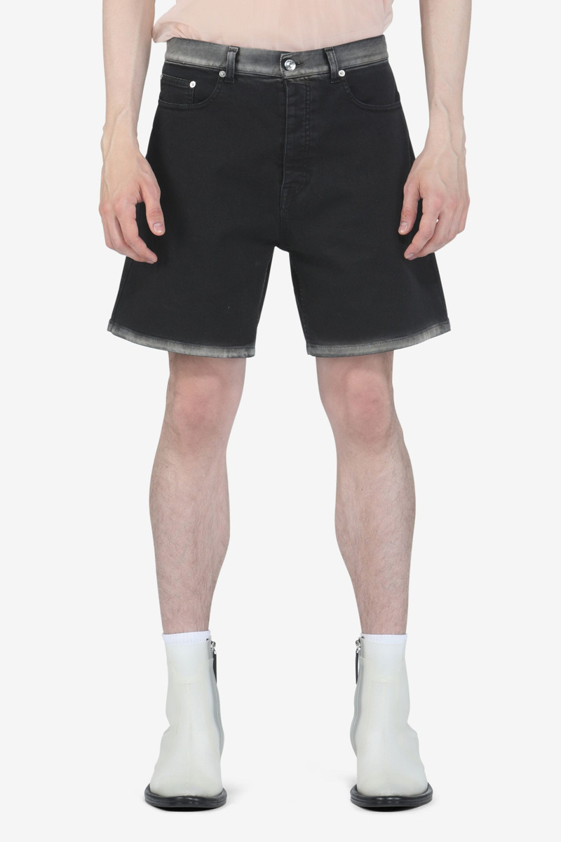 ACID-WASH DENIM SHORTS 1