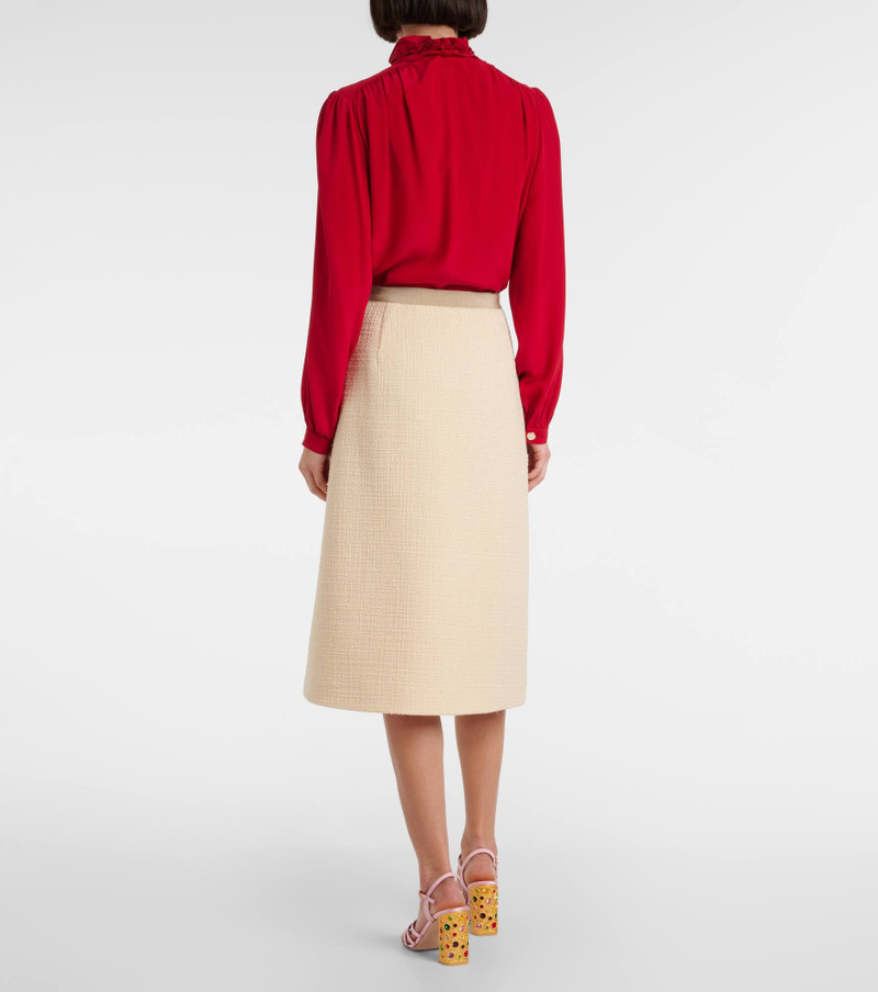 Mossi wool-blend tweed midi skirt 3