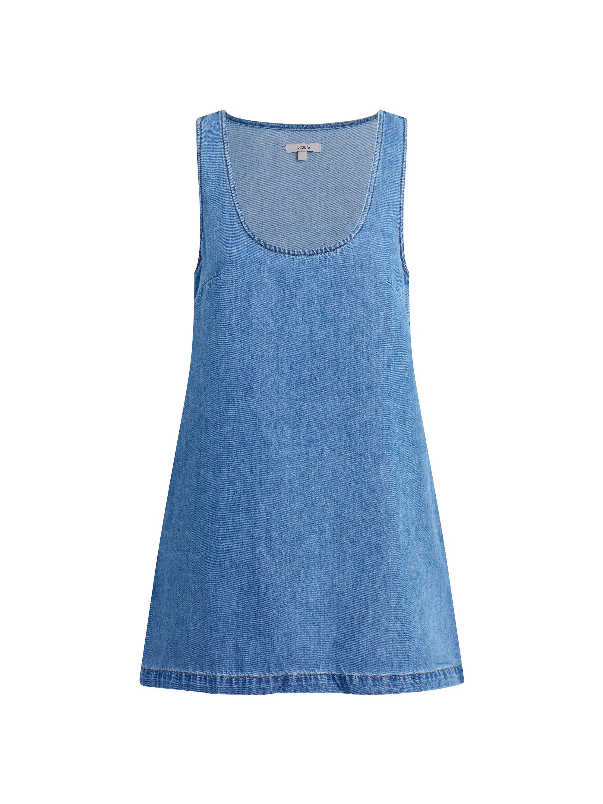 Women's The Scoop Neck Denim Minidress - Notable - 1