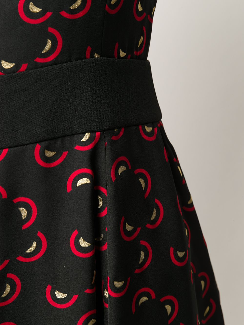 geometric print short dress - 5