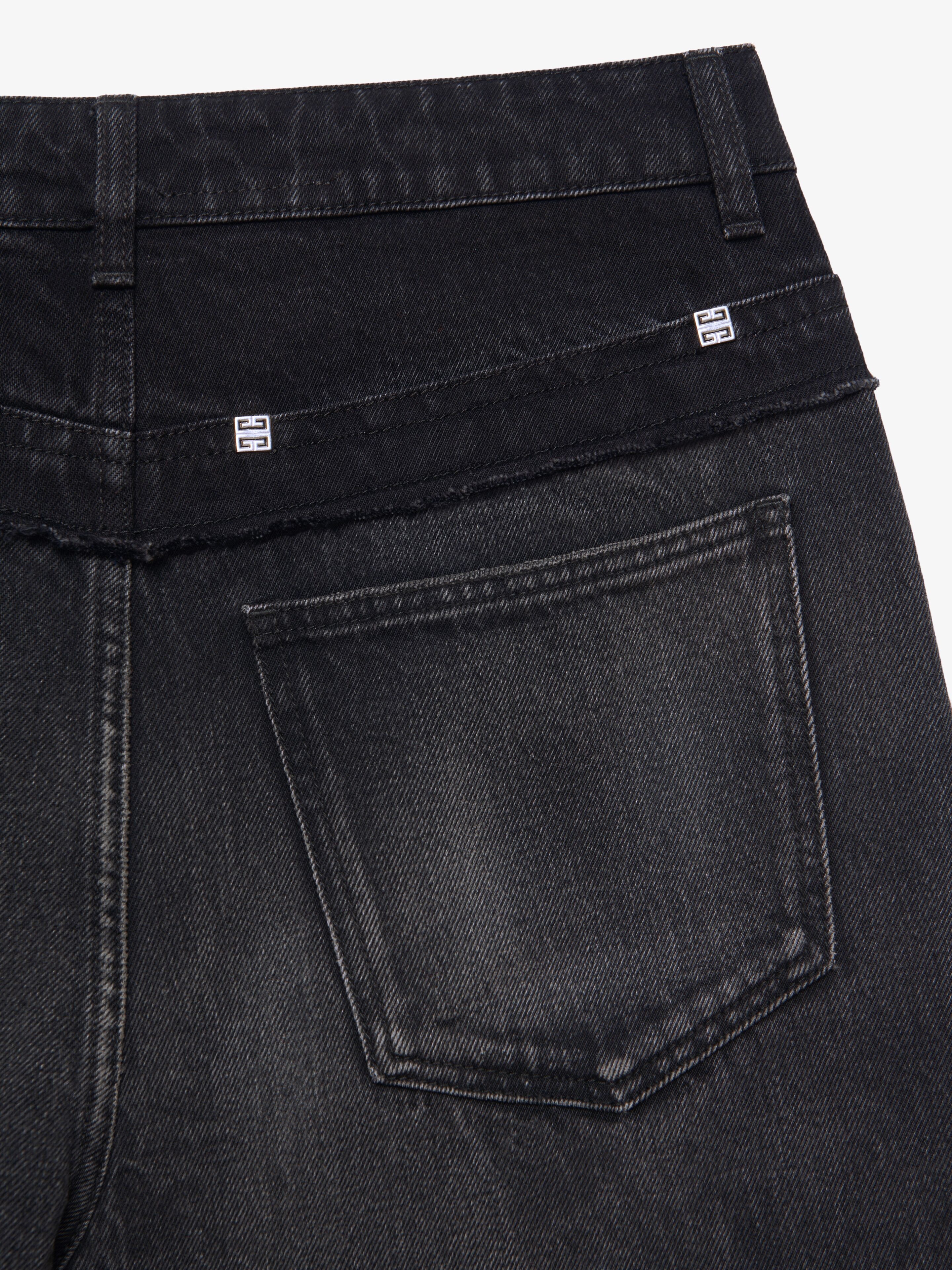 OVERSIZED JEANS IN MIXED MARBLED DENIM - 5