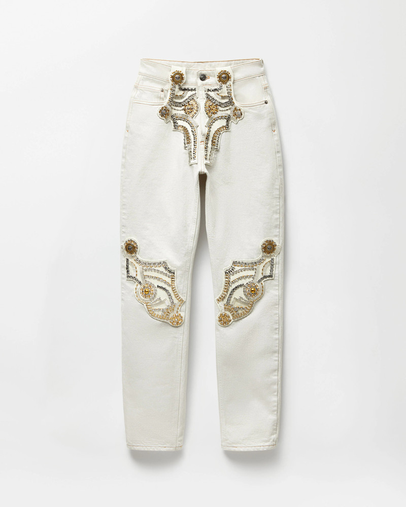 Embroidered Straight Jeans 1