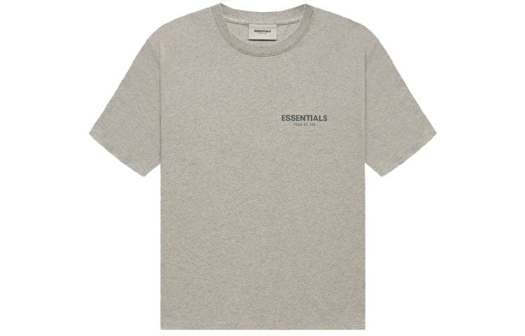Fear of God Essentials FW21 Short Sleeve Tee Dark Heather Oatmeal FOG-FW21-222 - 2