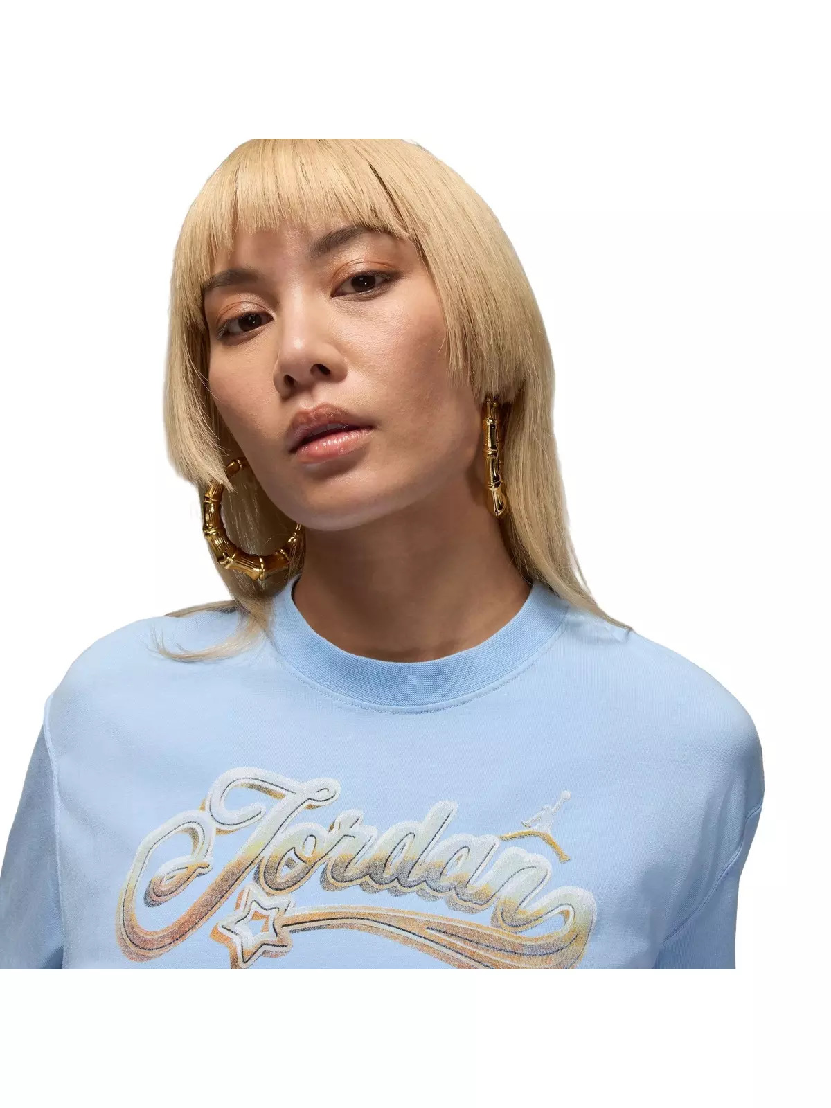 Women's GF Denim Ring Tee - Blue - 3