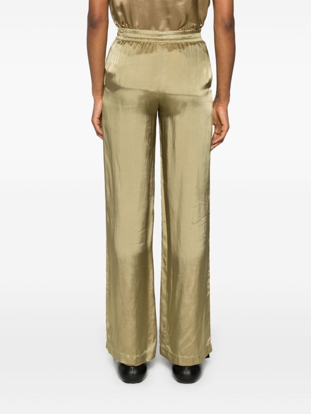 satin straight-leg trousers - 4