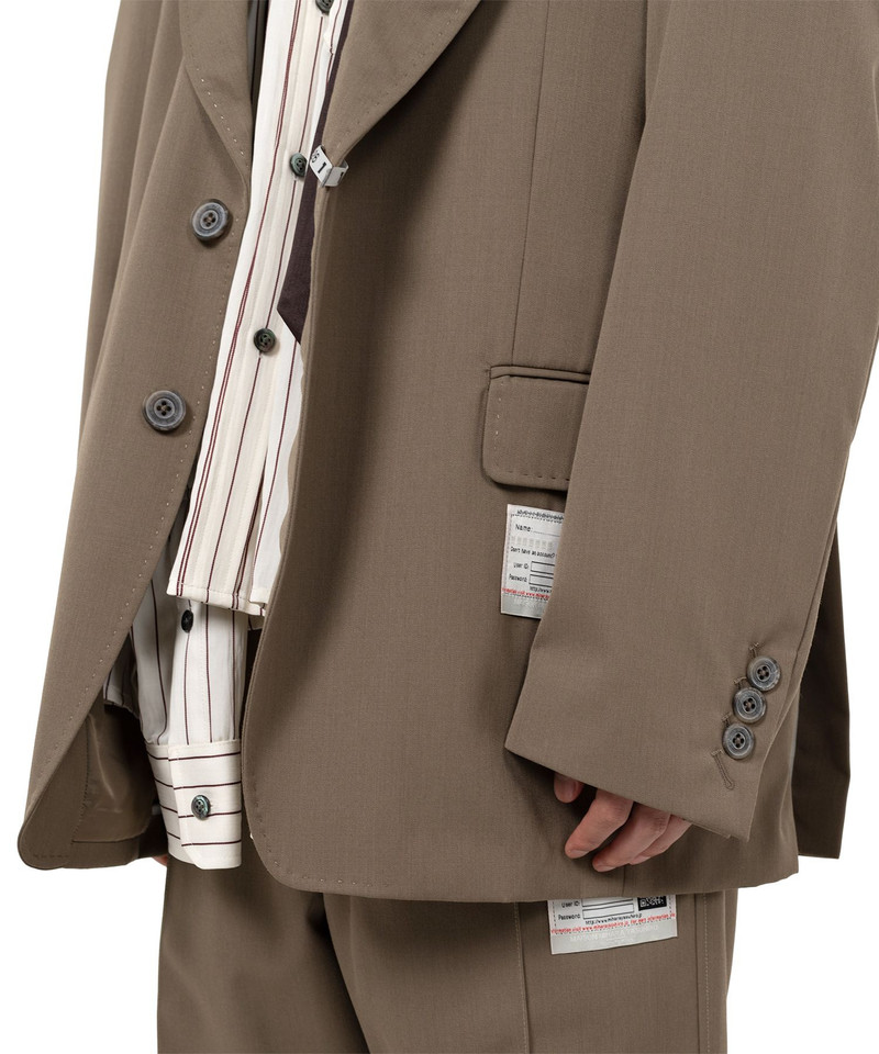 Mix Layered Wool Gabardine Jacket 15