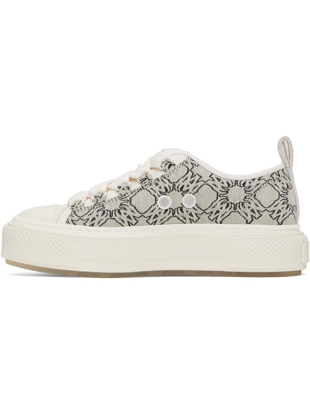 Gray MA Quad Jacquard Court Low Sneakers - 3