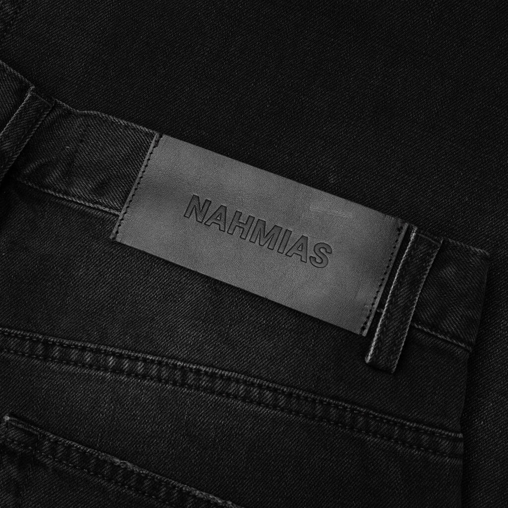 BEADED SUN WIDE JEANS - CHARCOAL WASH - 3