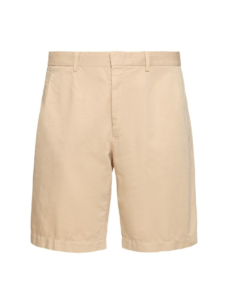 Summer cotton & linen chino shorts 1