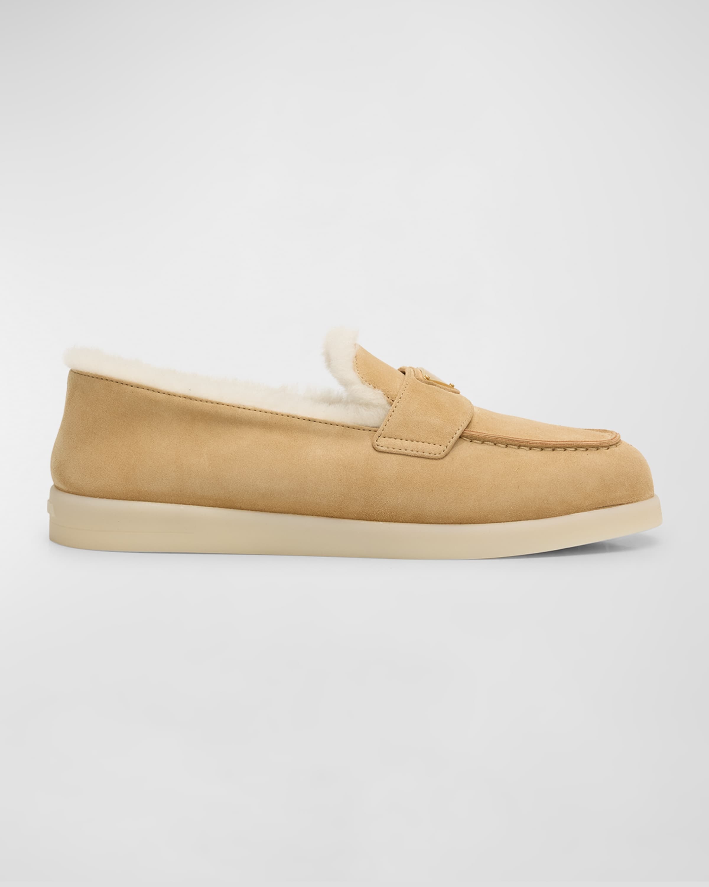 St Tropez Suede Shearling Loafers - 1