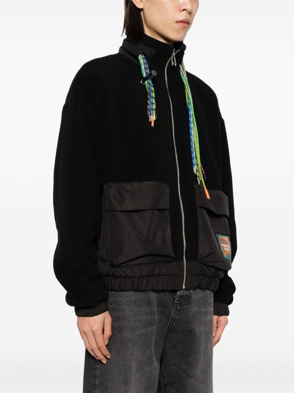 mock-neck fleece jacket - 3