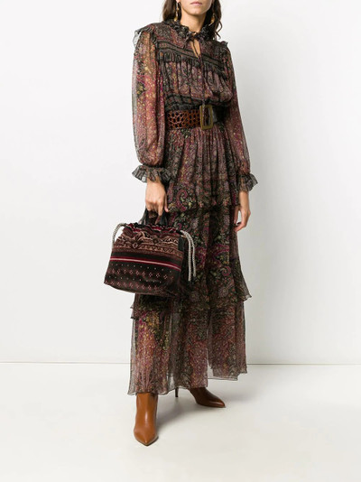 Etro jacquard drawstring tote outlook