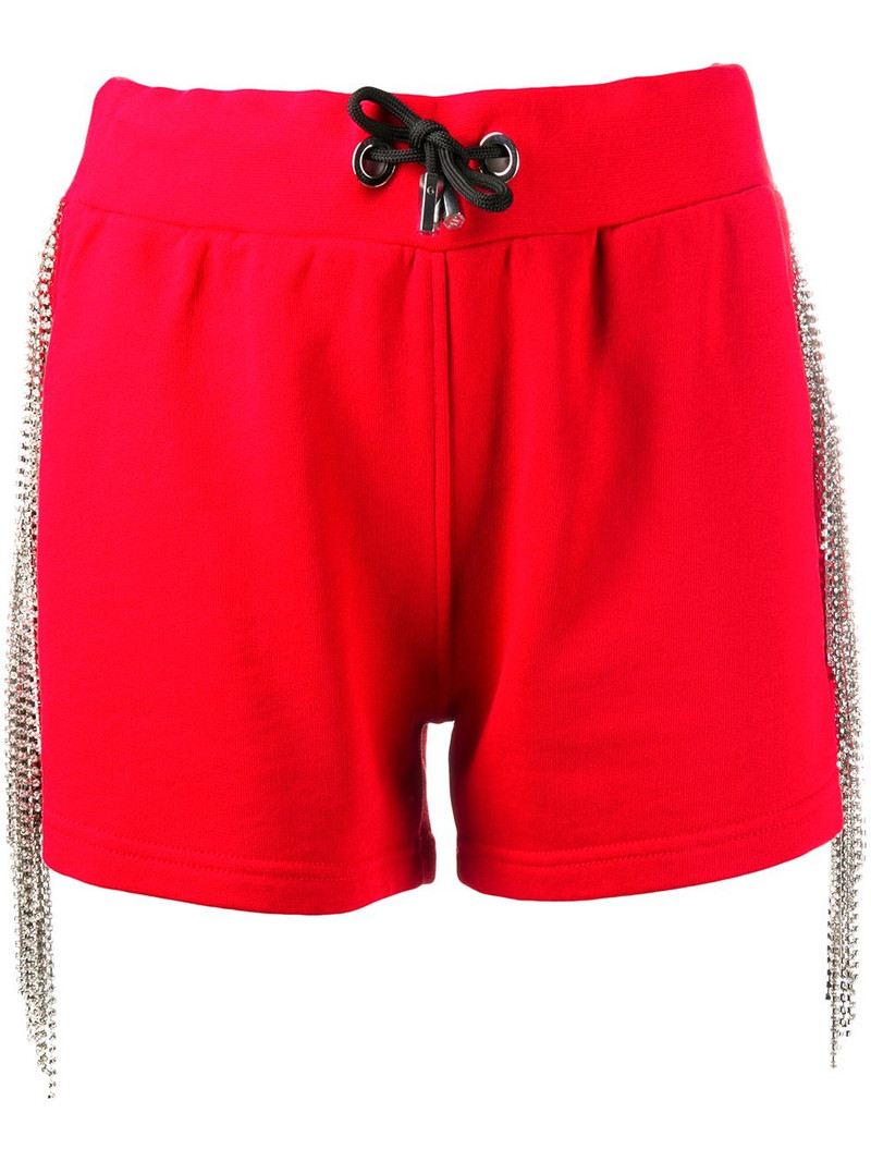 crystal-embellished track shorts 1