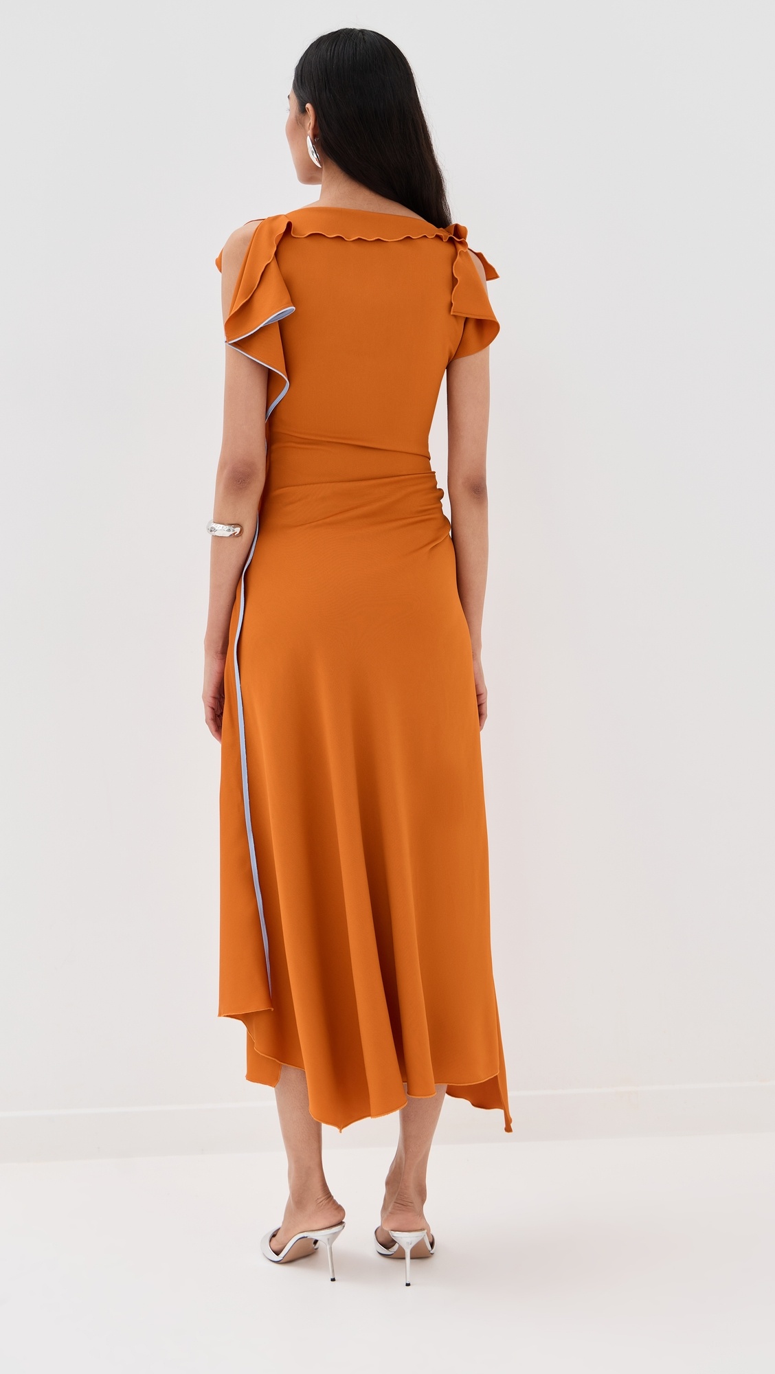 Drape Sleeve Midi Dress - 2