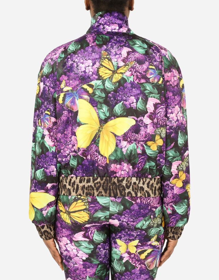 Cropped butterfly-print bomber jacket - 6