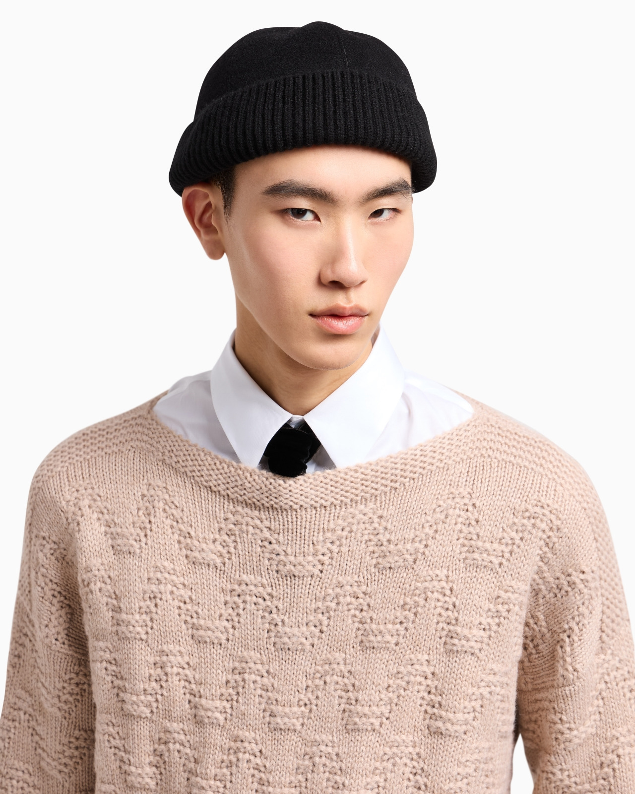 WOOL AND CASHMERE BEANIE HAT - 3