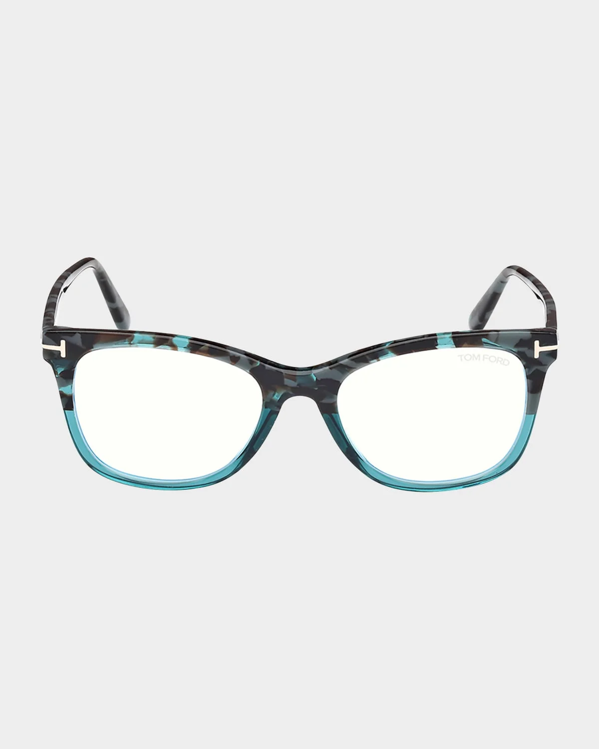 Square Acetate Blue Block Glasses - 1