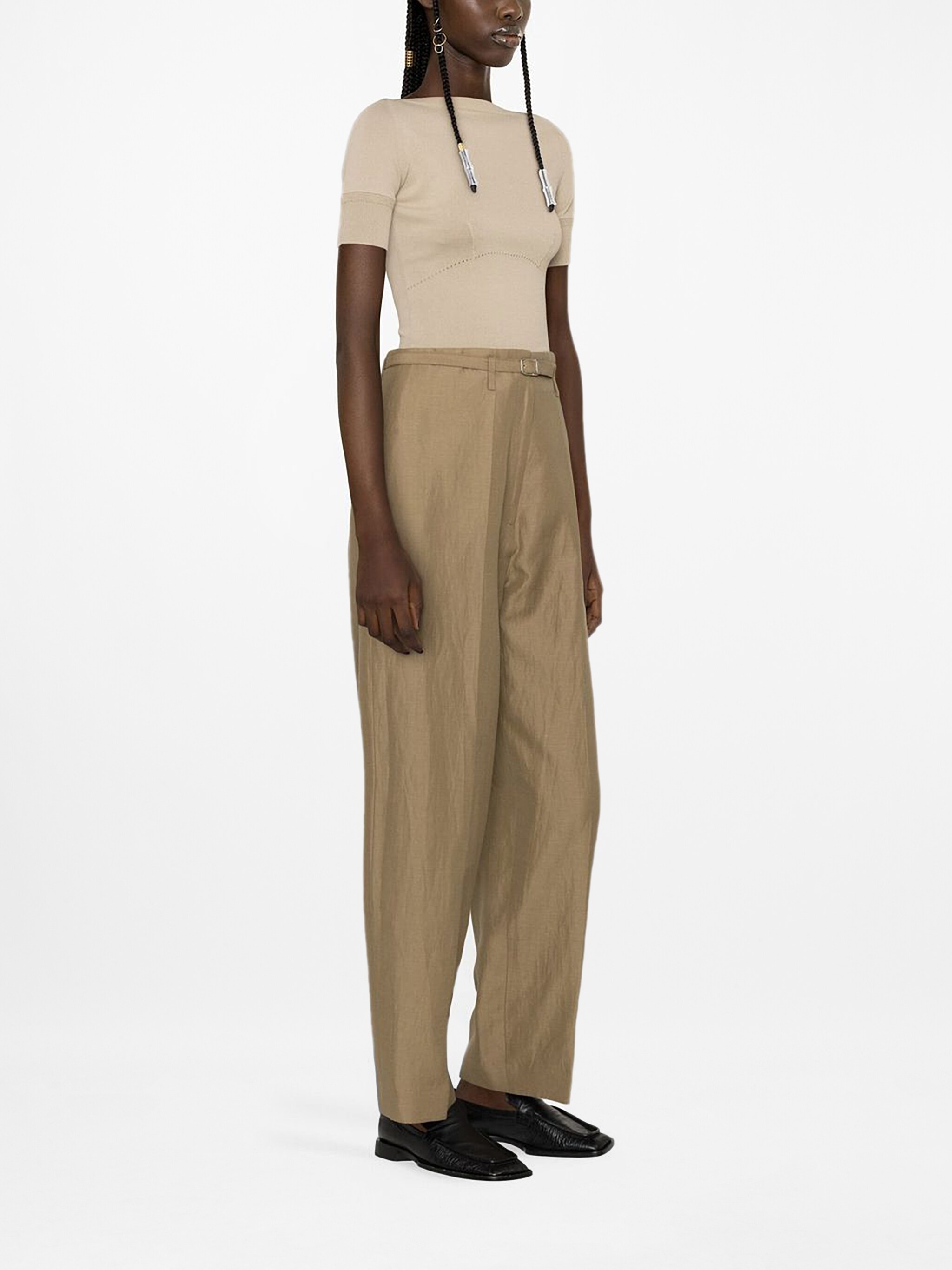 boat-neck knitted top - 3