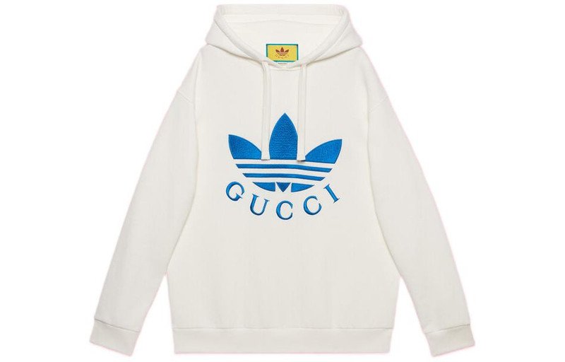 GUCCI Gucci x adidas Hoodie 'White Blue' 702607-XJEDA-9088 outlook