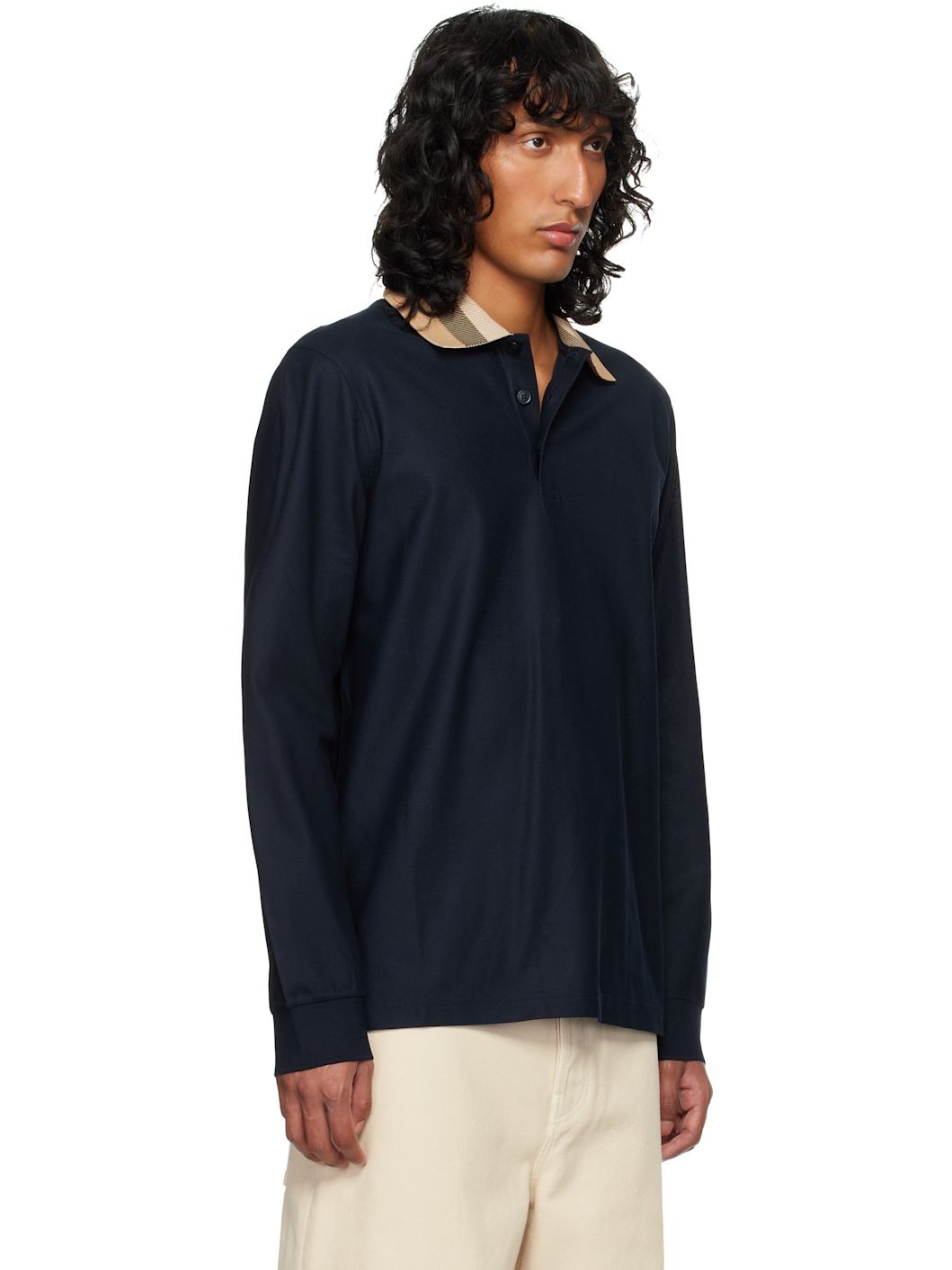 Navy Cotton Polo - 2