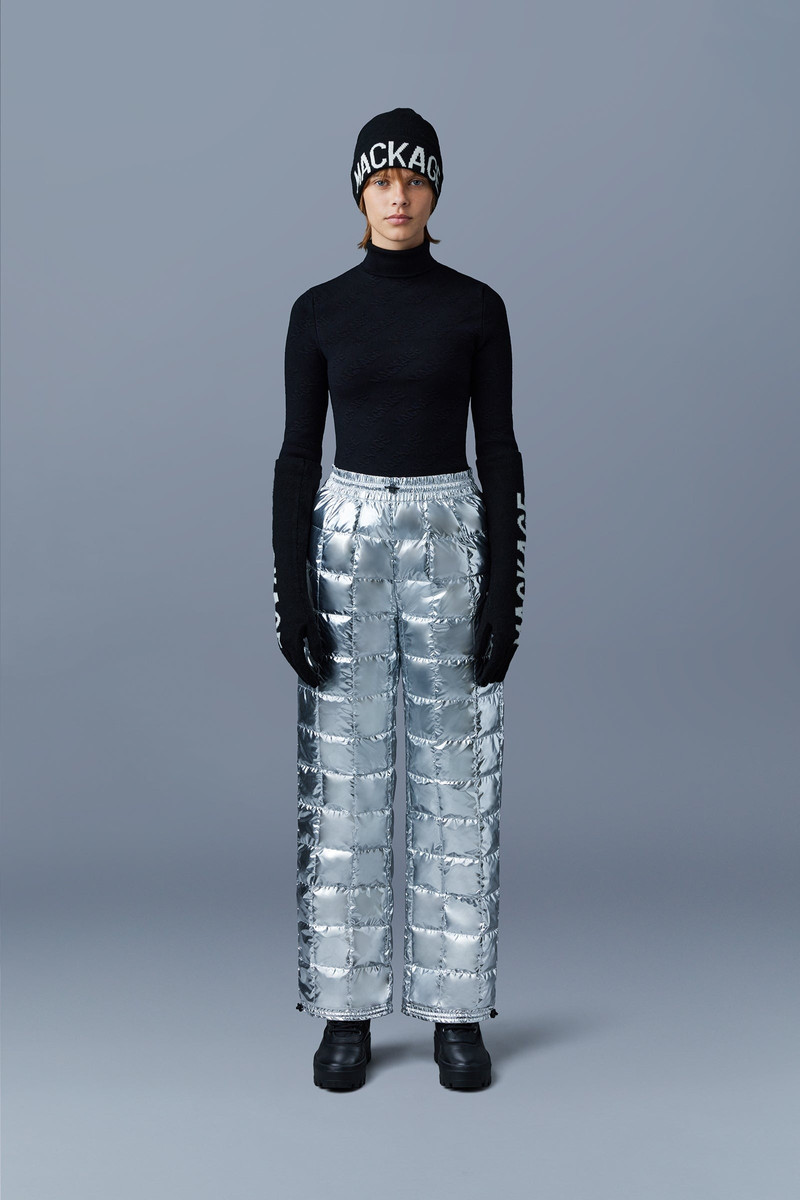 AERYN down metallic sweatpants 1