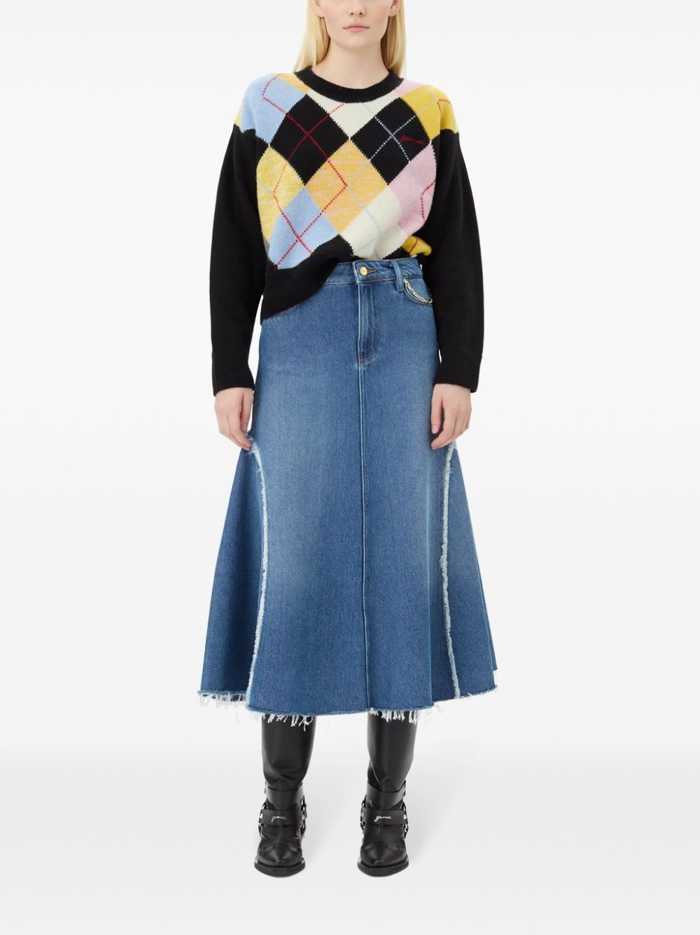 diamond-pattern jumper - 2