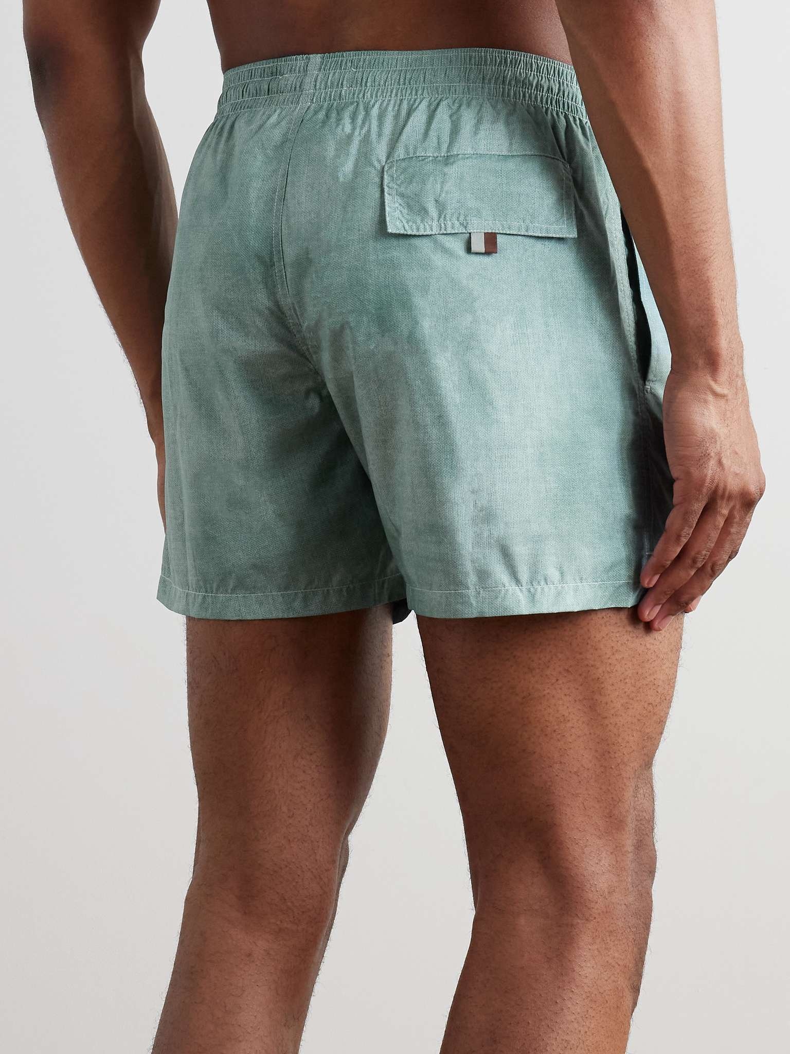 Straight-Leg Mid-Length Printed Swim Shorts - 3