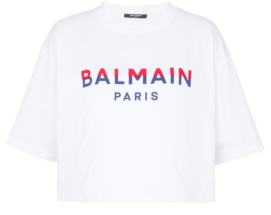 Balmain Paris flocked short t-shirt - 1