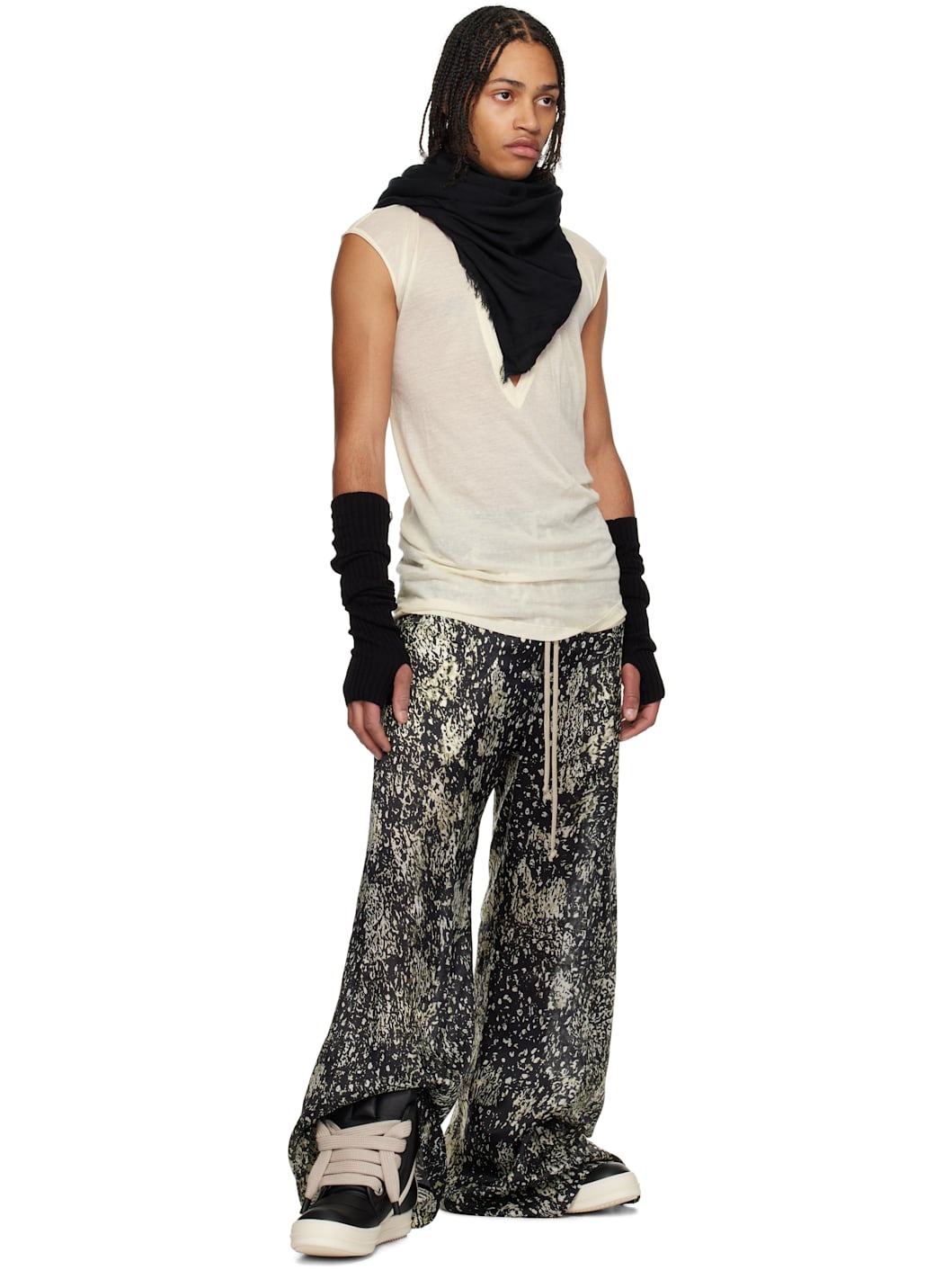 Rick Owens Sandy raw-cut scarf | REVERSIBLE