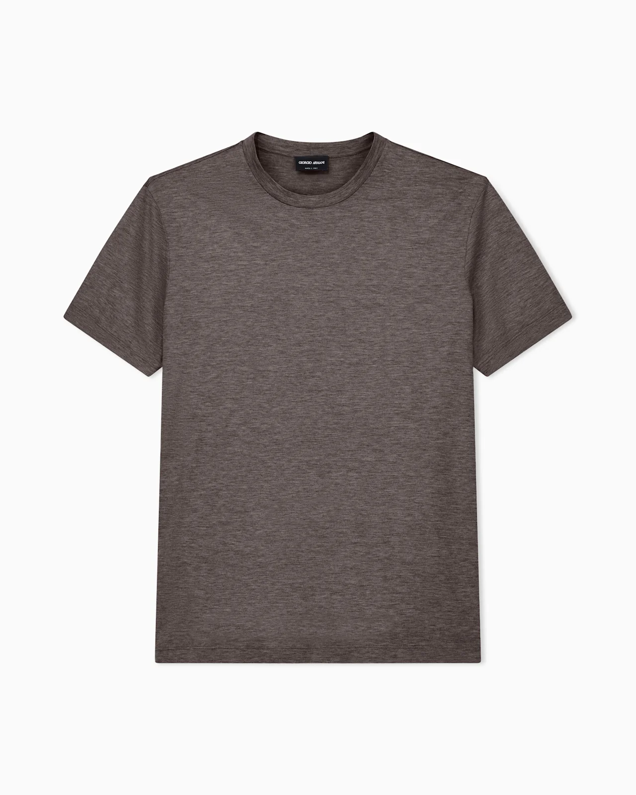 PLAIN-KNIT JERSEY T-SHIRT IN A SILK-AND-COTTON BLEND - 1