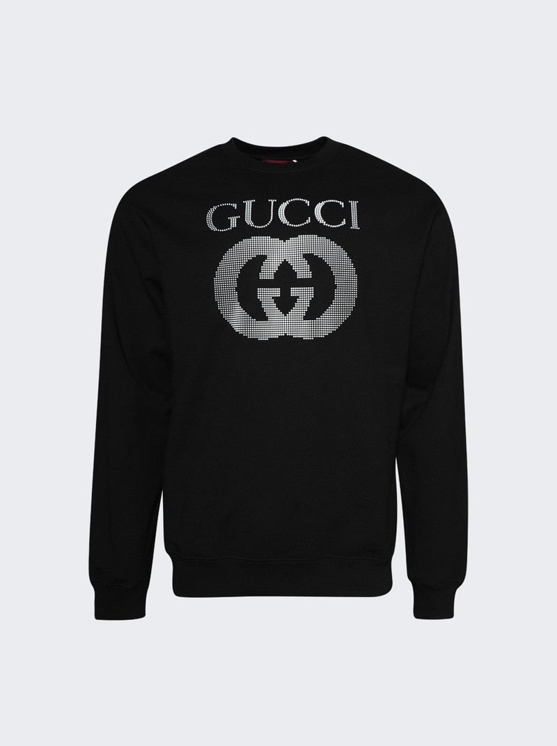 Heavy Felted Sweatshirt Black - 1