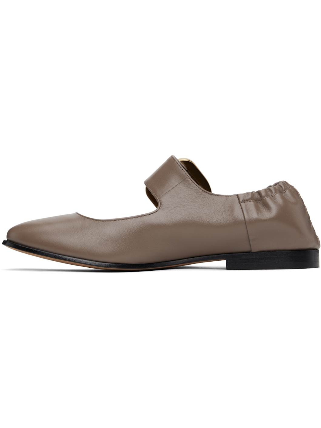 Taupe Astaire Mary-Jane Ballerina Flats - 3