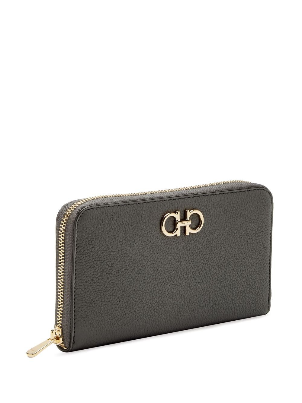 Gancini-plaque leather wallet - 3