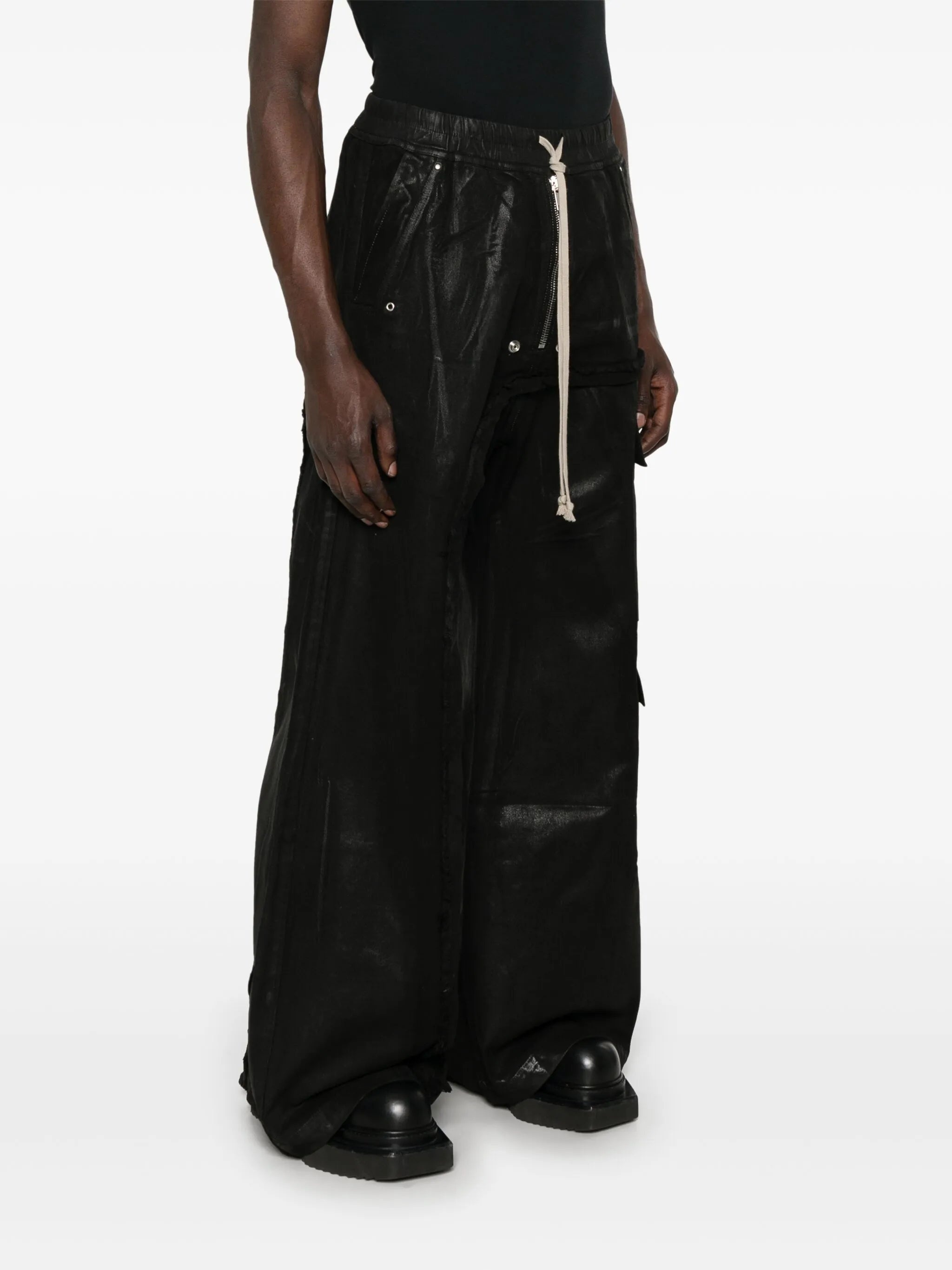 RICK OWENS DRKSHDW - Men Denim Imbalanced Double Cargo Jumbo Belas - 2
