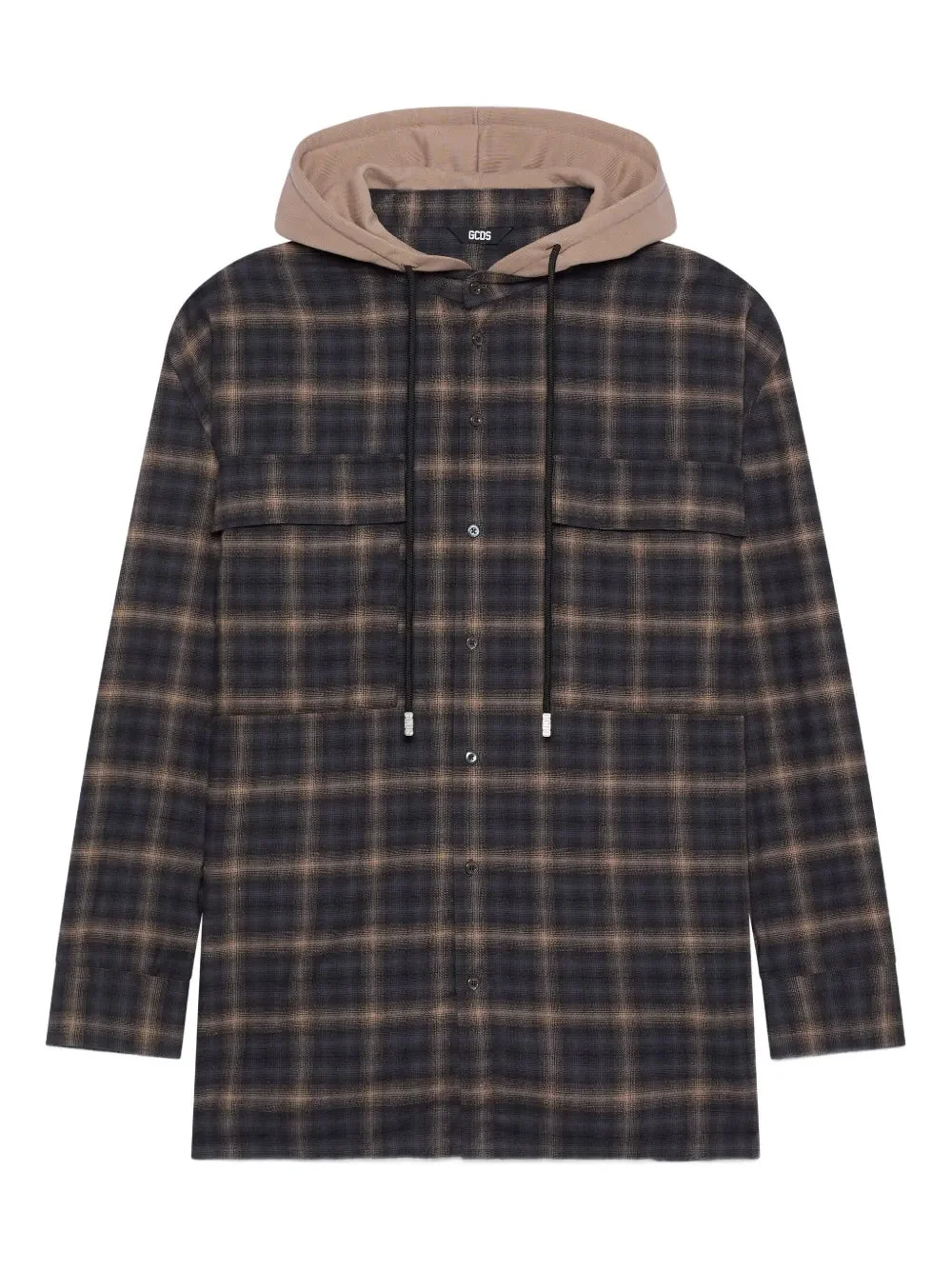 Plaid Hooded Shirt - 1