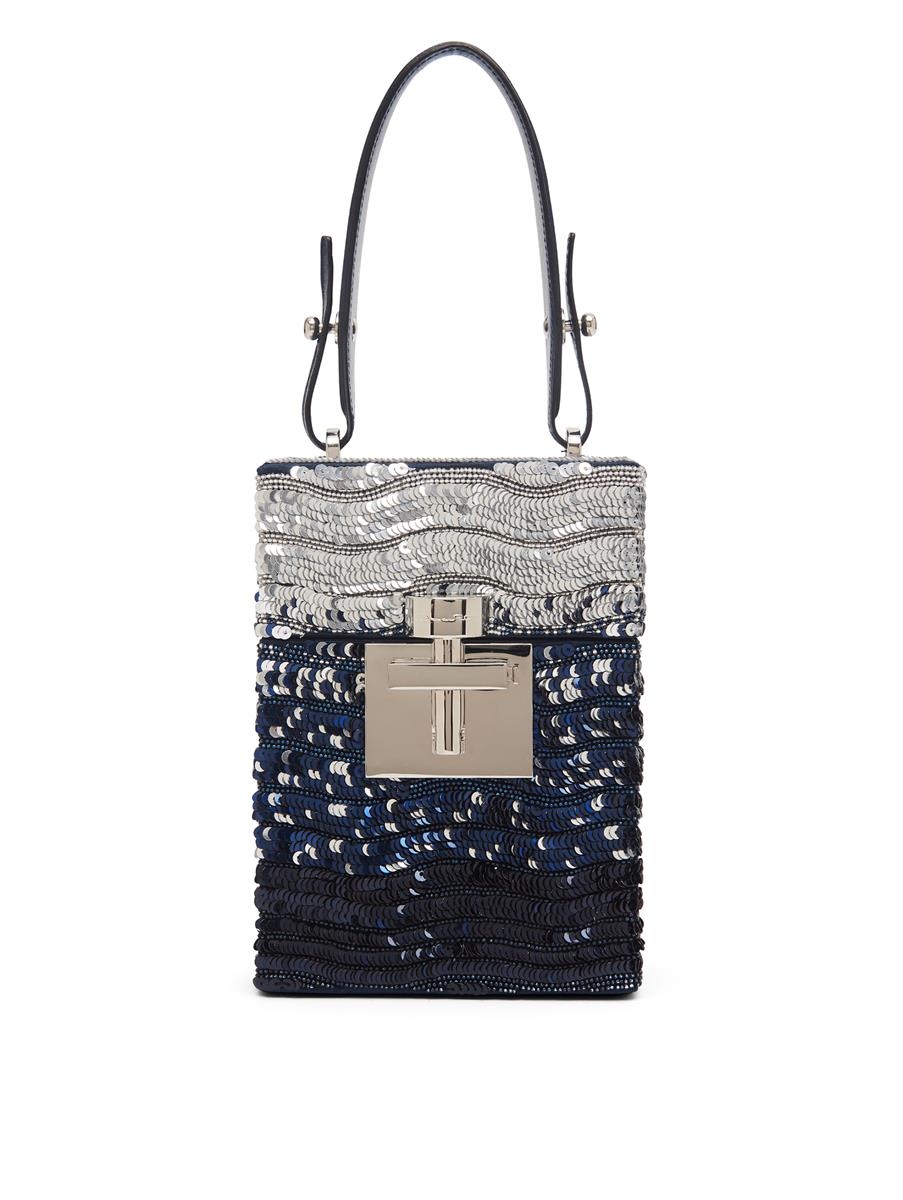 OMBRE SEQUIN ALIBI TOP HANDLE BAG - 1