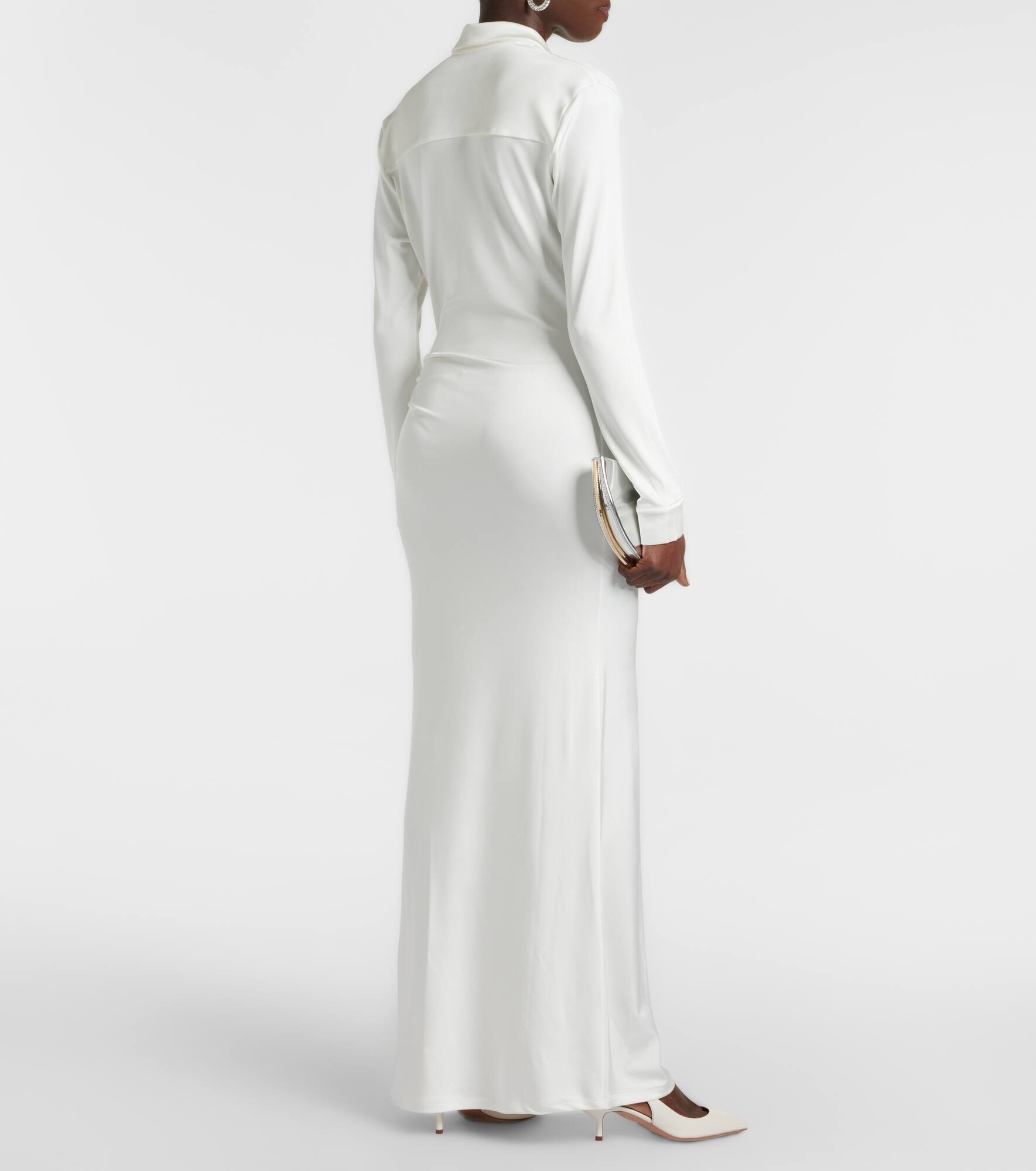 Iana gathered jersey maxi dress - 3