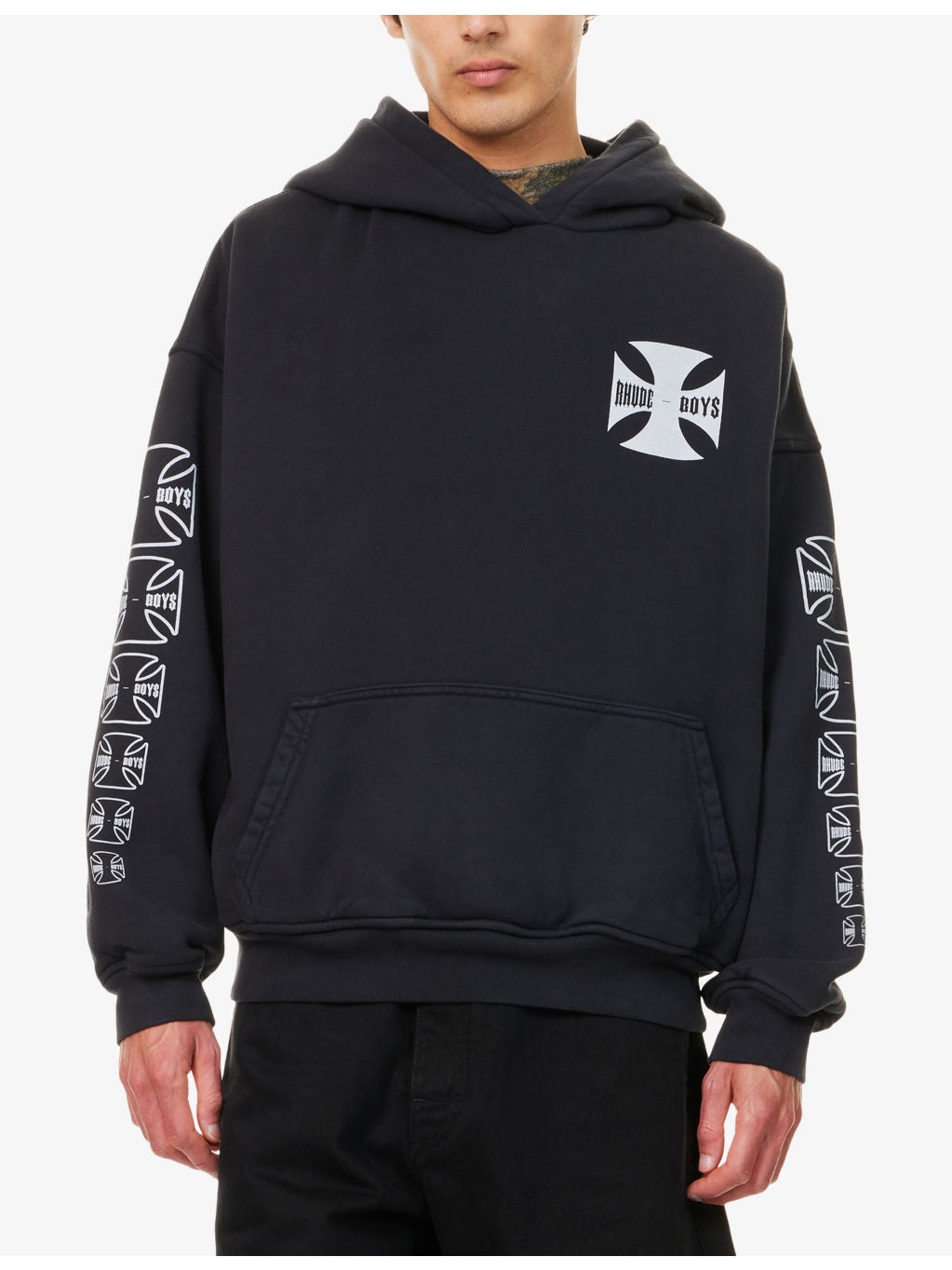 Rhude Boys Graphic-Print Cotton Hoody - 3
