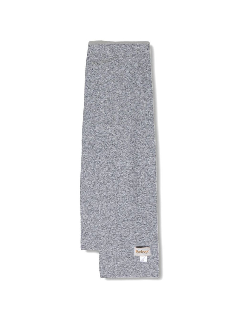 logo-plaque beanie hat and scarf set 3