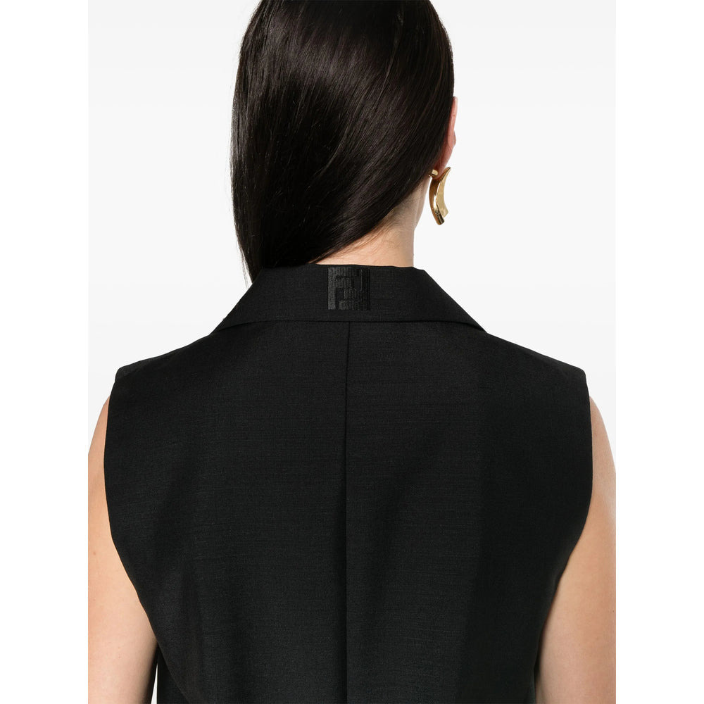 Fendi Black Jackets - Waistcoat & Gilets Women - 3