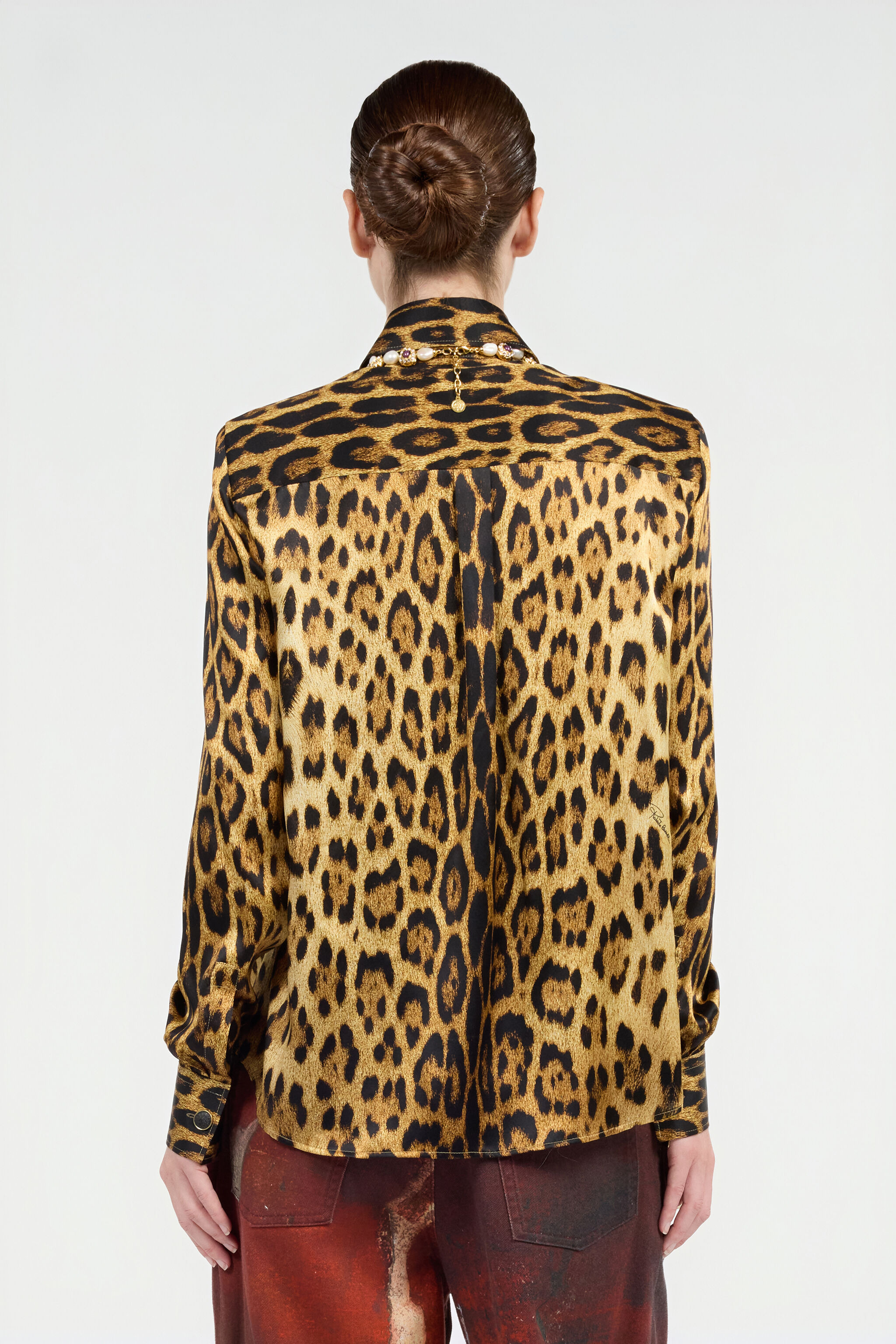 Silk Shirt With Jaguar Skin Print - 4