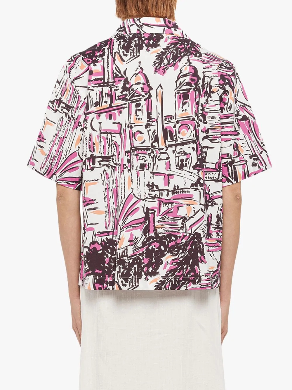 abstract sketch-print shirt - 4