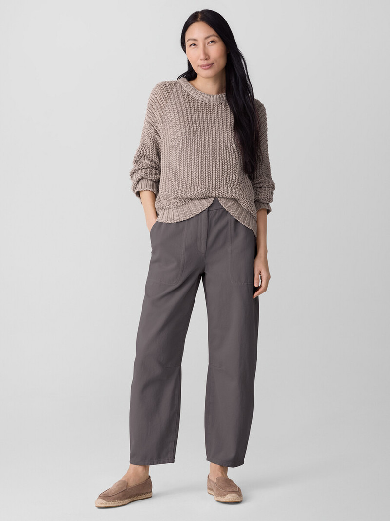 EILEEN FISHER Garment-Dyed Utility Cotton Arch Pant outlook