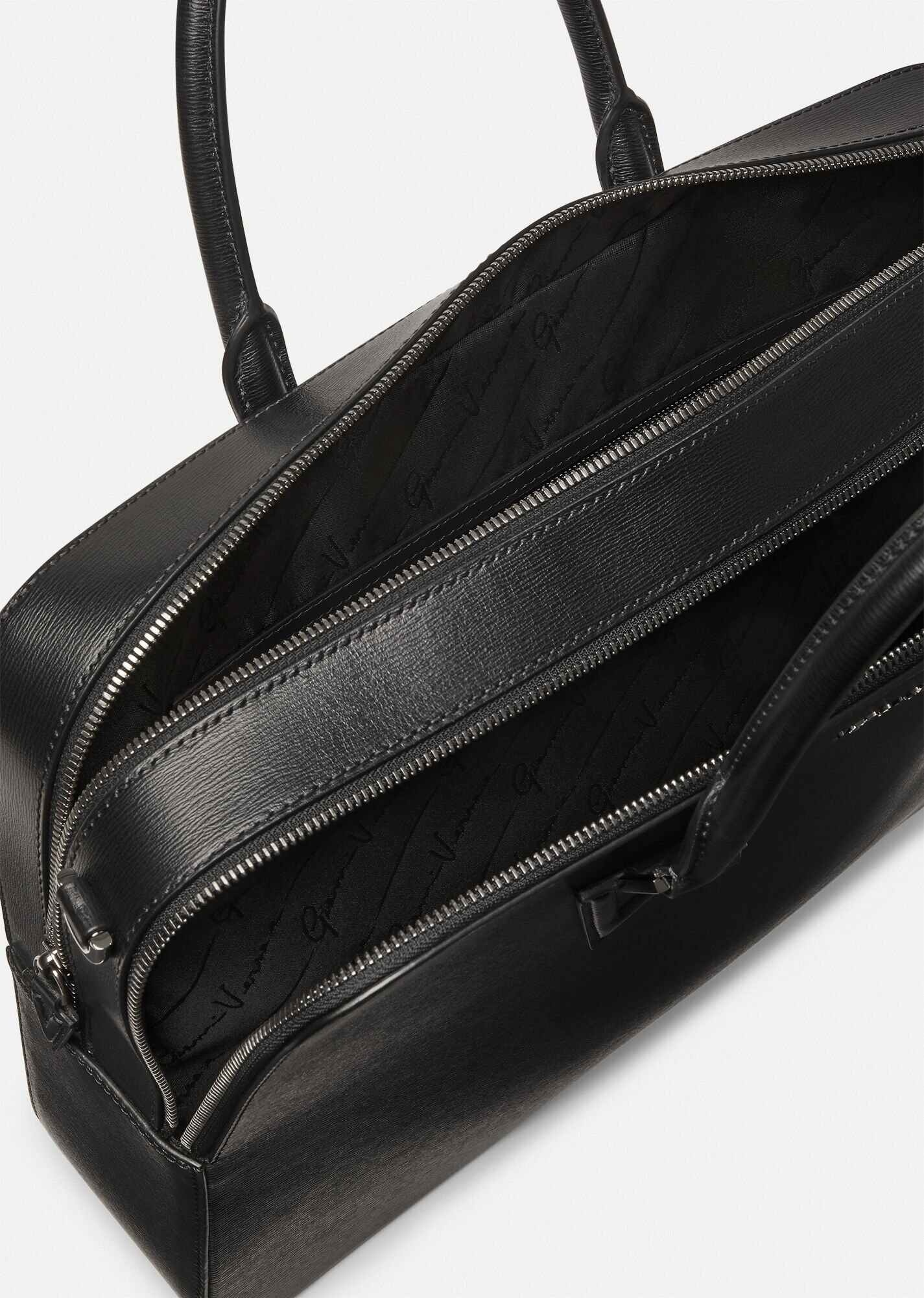 V Leather Briefcase - 5