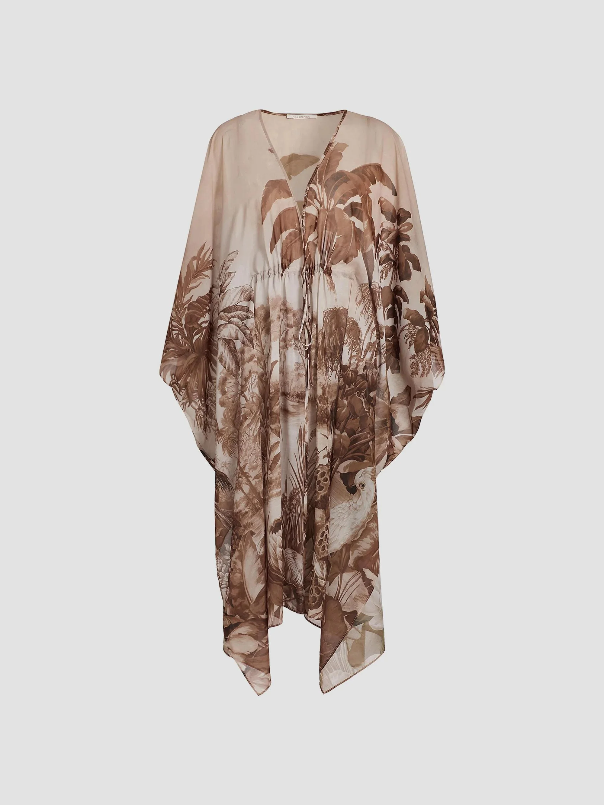 Women's Everleigh Printed Chiffon Cover-Up Dress - Natural Multi - 1