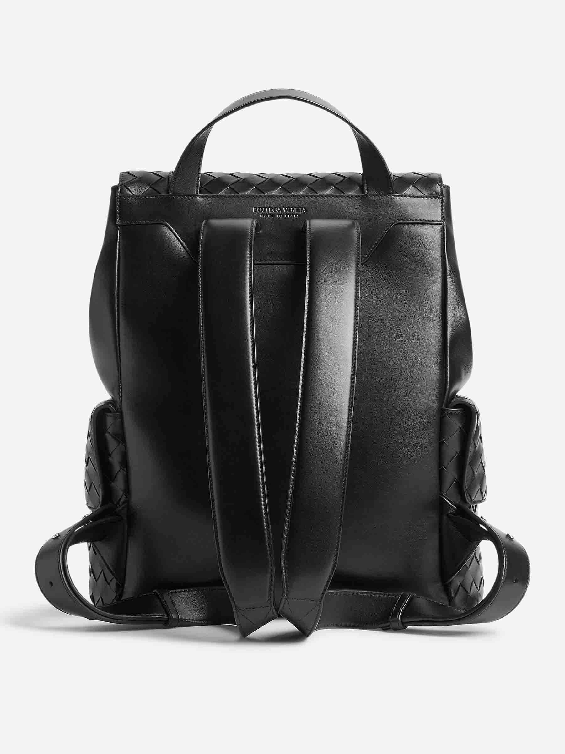 INTRECCIATO LEATHER BACKPACK - 5