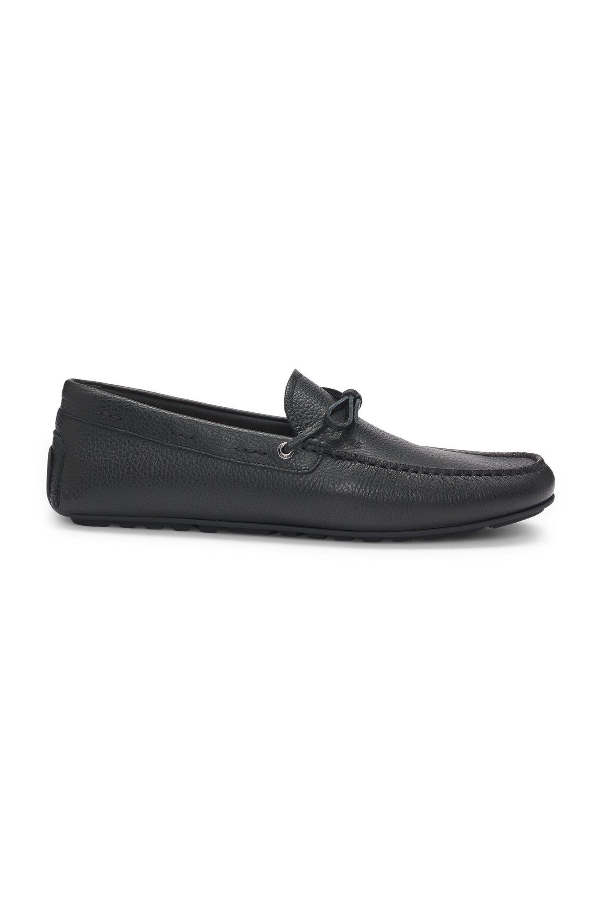 GRAINED-LEATHER MOCCASINS WITH DRIVER SOLE - 1